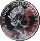100 Pounds - Elizabeth II (2 oz Fine Silver; Trafalgar Square)
