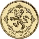 1 Pound - Elizabeth II (3rd portrait; Scottish Lion)
