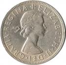 ½ Crown - Elizabeth II (1st portrait; no "BRITT:OMN")