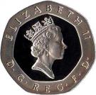 20 Pence - Elizabeth II (3rd portrait; Silver Proof)