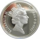 1 Pound - Elizabeth II (English Lions; Silver Proof)