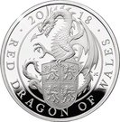 2 Pounds - Elizabeth II (5th portrait; Red Dragon of Wales)