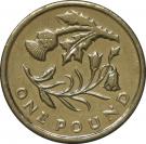 1 Pound - Elizabeth II (4th portrait; Thistle and Bluebell)