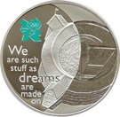 5 Pounds - Elizabeth II (Globe Theatre; Silver Proof)