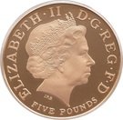 5 Pounds - Elizabeth II (Queen Elizabeth I; Gold Proof)