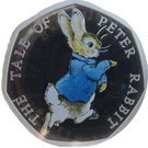 50 Pence - Elizabeth II (Peter Rabbit; Silver Proof)