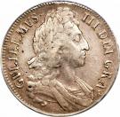 1 Crown - William III (3rd bust; 1st harp)