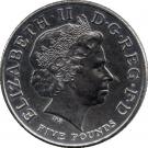 5 Pounds - Elizabeth II (4th portrait; Horatio Nelson)