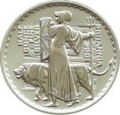 1 Pound - Elizabeth II (4th portrait; 1/2 oz Fine Silver)