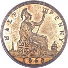 ½ Penny - Victoria (2nd portrait)