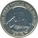 2 Pounds - Elizabeth II (4th portrait; World War I)