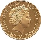 50 Pounds - Elizabeth II (4th portrait; 1/2 oz Fine Gold)