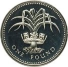 1 Pound - Elizabeth II (Welsh Leek; Silver Proof)