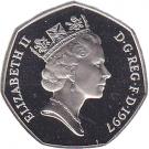 50 Pence - Elizabeth II (3rd portrait; small type, Silver Proof)