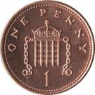 1 Penny - Elizabeth II (4th portrait; magnetic)