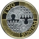 2 Pounds - Elizabeth II (Act of Union; Silver Proof)