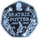 50 Pence - Elizabeth II (Beatrix Potter; Silver Piedfort)