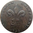 ½ Penny (Warwickshire - Birmingham / General Elliot)