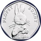 50 Pence - Elizabeth II (5th portrait; Flopsy Bunny)