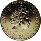 100 Pounds - Elizabeth II (4th portrait; 1 oz Fine Gold)