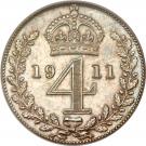 4 Pence - George V (Maundy Coinage; 1st issue)