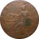 ½ Penny (Hampshire - Peace and Plenty)