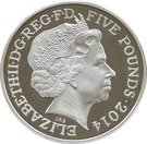 5 Pounds - Elizabeth II (Queen Anne; Silver Proof)