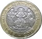 2 Pounds - Elizabeth II (5th portrait; Magna Carta)