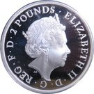 2 Pounds - Elizabeth II (5th portrait; Unicorn of Scotland)