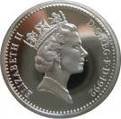 1 Pound - Elizabeth II (English Oak; Silver Proof)