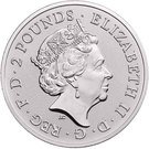 2 Pounds - Elizabeth II (1 oz Fine Silver; Year of the Dog)