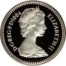 1 Pound - Elizabeth II (Scottish Thistle; Silver Piedfort)
