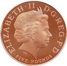5 Pounds - Elizabeth II (Entente Cordiale; Gold Proof)