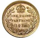 ⅓ Farthing - George V