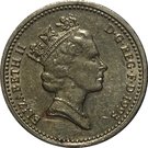 1 Pound - Elizabeth II (3rd portrait; Royal Arms)