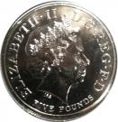 5 Pounds - Elizabeth II (4th portrait; XXX Olympiad, Countdown 0)