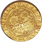 ¼ Noble - Edward III (Treaty coinage; London mint)