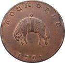 ½ Penny (Lancashire - Rochdale / J. Kershaw)
