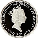 2 Pounds - Elizabeth II (United Nations; Silver Piedfort)
