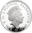 2 Pounds - Elizabeth II (5th portrait; Red Dragon of Wales)