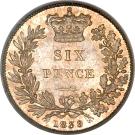 6 Pence - Victoria (1st portrait; 1st type)