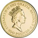 100 Pounds - Elizabeth II (3rd portrait; 1 oz Fine Gold)