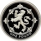 1 Pound - Elizabeth II (Scottish Lion; Silver Piedfort)