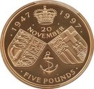 5 Pounds - Elizabeth II (Golden Wedding; Gold Proof)