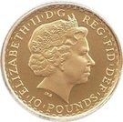 10 Pounds - Elizabeth II (4th portrait; 1/10 oz Fine Gold)
