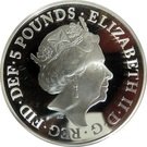 5 Pounds - Elizabeth II (Sapphire Jubilee; Silver Proof)