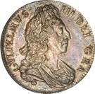 1 Crown - William III (3rd bust; 3rd harp)