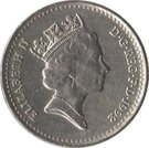 5 Pence - Elizabeth II (3rd portrait; small type)