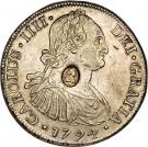 8 Reales - George III (Countermarked Coinage)
