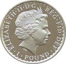 1 Pound - Elizabeth II (4th portrait; 1/2 oz Fine Silver)